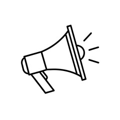 Outline drawing of a speaker on transparent background