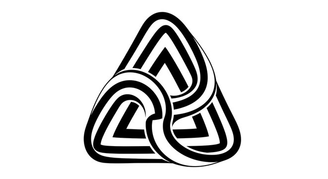 Interlocking Triangle Illusion - A Geometric Puzzle of Perception.