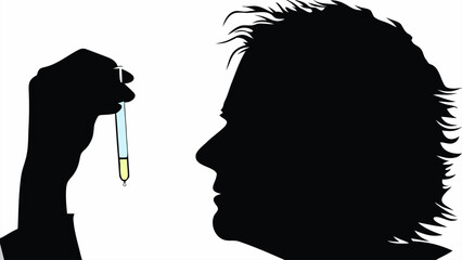 Scientist analyzing sample with dropper, showcasing precision and expertise in laboratory research