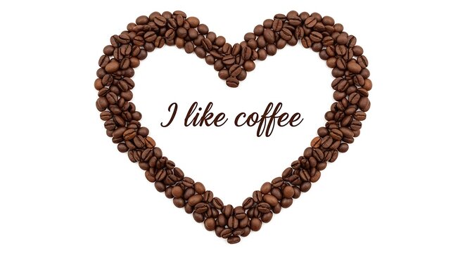Coffee Bean Heart - A Love for Coffee.