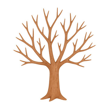 PNG Minimalistic brown tree illustration.