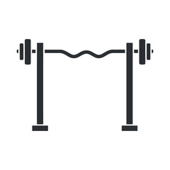 Barbell Icon – Minimal Fitness and Gym Symbol