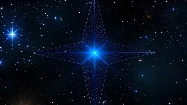 Watch cosmic star light journey across the night sky with twinkling stars, perfect for astrology, space exploration, or holiday themes