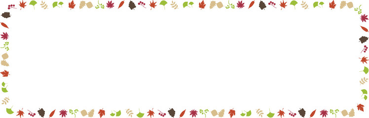 Fototapeta premium The Autumn Leaf Boarder line for thanksgiving or holiday concept.