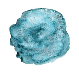 Green watercolor stain. Watercolor background for logo or text.