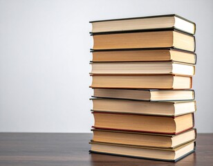 Stack of books on a table