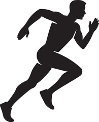 running man silhouette vector illustration