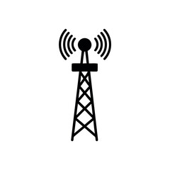 Signal Tower Icon – Minimal Wireless and Network Symbol
