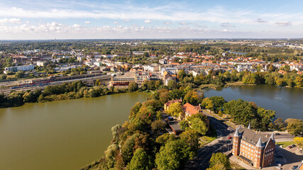 Panorama of the Hanseatic city of Stralsund on the Baltic Sea