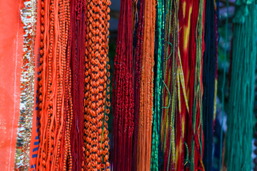 Colorful hindu religion sacred threads