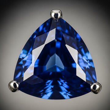 Captivating Blue Tanzanite Gemstone - A Trillion Cut Jewel.