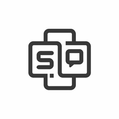 Overlapping abstract icons of a phone and chat bubbles. Suitable for creative projects related to communication, technology, messaging, and social media.