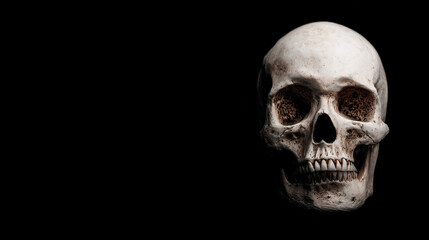 Obraz premium scary halloween background with skull