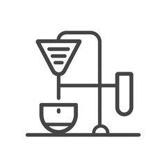 Minimalist pourover setup with cup. Perfect for coffee shop promotions, barista training materials, or calming beverage blog posts.