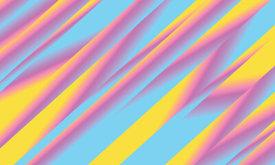 Diagonal Yellow Pink Blue Gradient Stripes abstract