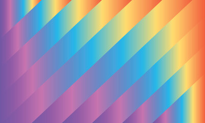  Vibrant Rainbow Gradient Diagonal Stripes Background