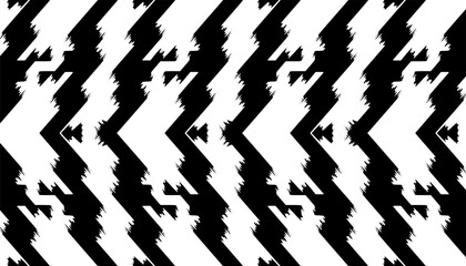 Black and white abstract and grunge arrows shape for sporty and modern background. Vector Format Illustration 