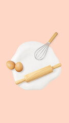 3D baking tool, element illustration