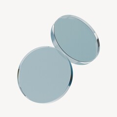 3D blue round shape