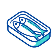 Vibrant Flat Design Canned Sardines 