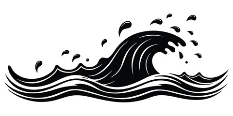 Fototapeta premium Ocean Wave and Water Motion Vector