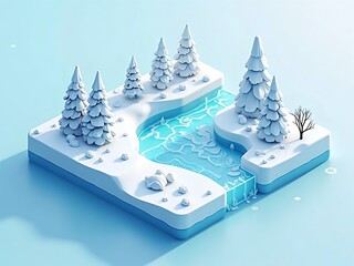 アイソメトリック, 3Dマップ, 地図, ゲームマップ, 自然, 景色, 環境問題, ゲーム風景, 雪国, ミニモデル, 冬, 雪, 風景, 木, ジオラマ, 3D, イラスト, 寒い, 季節, クリスマス, 白, 雪景色, 粘土, 寒い, アイランズ, 海, 建築, 観光, 地中海, サマータイム, 旅行, 温暖化, 山, 森, 空, こおり, 雪に覆われた, 降雪, 青、山脈、雪山