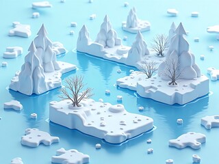 アイソメトリック, 3Dマップ, 地図, ゲームマップ, 自然, 景色, 環境問題, ゲーム風景, 雪国, ミニモデル, 冬, 雪, 風景, 木, ジオラマ, 3D, イラスト, 寒い, 季節, クリスマス, 白, 雪景色, 粘土, 寒い, アイランズ, 海, 建築, 観光, 地中海, サマータイム, 旅行, 温暖化, 山, 森, 空, こおり, 雪に覆われた, 降雪, 青、山脈、雪山