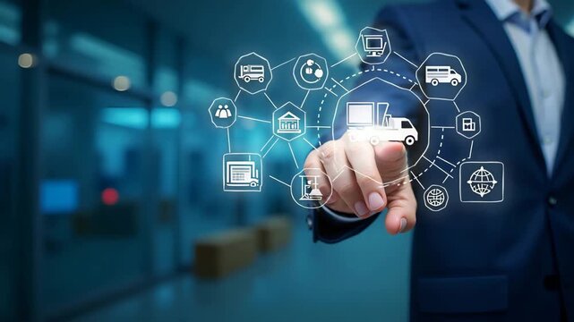 Operations managers integrating logistics and customs workflows through single window platforms automating cargo release notifications risk assessments and compliance checks in  Photo Stock  Concept  