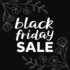 Black Friday Sale. bold, modern sans-serif typography in all caps on a flat single-Black background