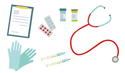 medical equipment set vector