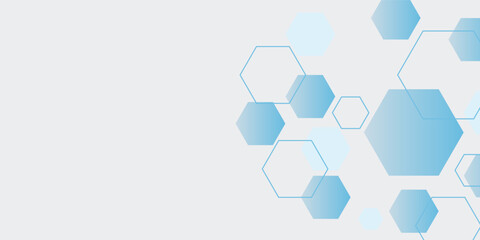 Abstract blue hexagon banner background. Eps10 vector