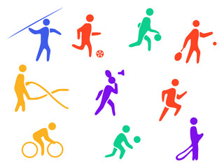 set of icons for different kinds of sports