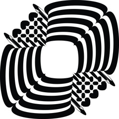 an intricate black and white mandala design.