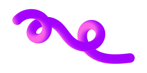 3d shape design png. Abstract Purple and Pink 3D Gradient Swirl Shape Isolated on White Transparent Background
