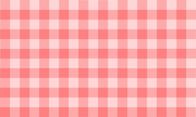 Charming coral pink gingham pattern creates a cozy, vintage vibe for backgrounds, textiles, and cheerful design projects with a timeless, rustic flair