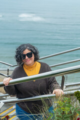 A woman wearing sunglasses