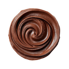 Chocolate Swirl Top View Isolated on transparent background Remove png, Clipping Path, pen tool