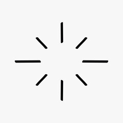 Minimalist starburst line icon vector