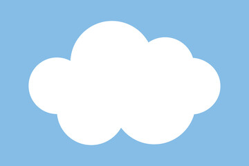 Simple white cloud illustration.