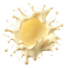 Creamy milk splash in white background for design and illustration  