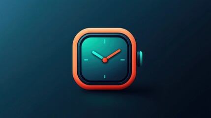 Square Digital Watch Time Icon