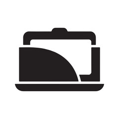 Business Card Holder Solid Icon Minimal