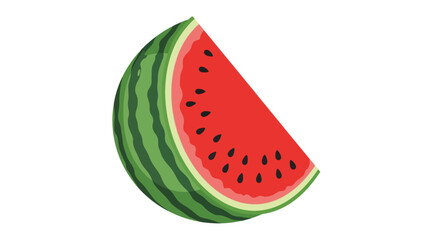 Vibrant watermelon slice illustration showcasing summer sweetness and refreshment with a playful