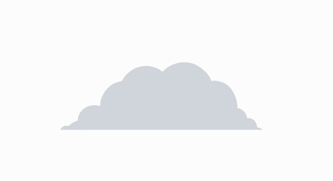 A simple stylized cloud illustration on a white background.