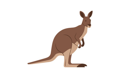 Stylized kangaroo illustration against a bright white backdrop offering versatile applications and