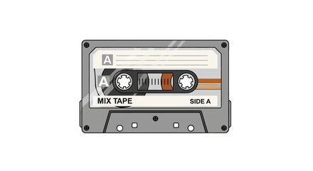 Retro Mix Tape Nostalgia: An Ode to Analog Music and Memories, A Classic Audio Cassette