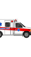 Ambulance vehicle emergency medical service transport.