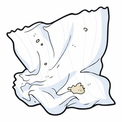 Vector used tissue, isolated on white background.