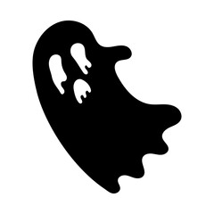 ハロウィンのふよふよ黒シーツおばけ⭐︎PNG