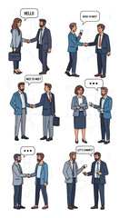 Business People Handshake and Conversation Collection.